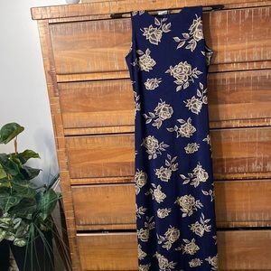 VTG Long Blue Floral Dress